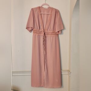 Blush Pink Cupshe Swim Cover Up Long - Size Large